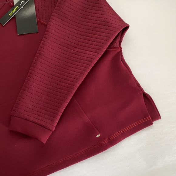 New  Fleece Crew Nike Pro top - Picture 10 of 11